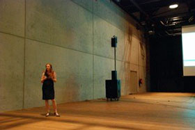 Deborah Turnbull introducing Correspondances in Sound and Vision, the Carriageworks, Sydney, 2007.